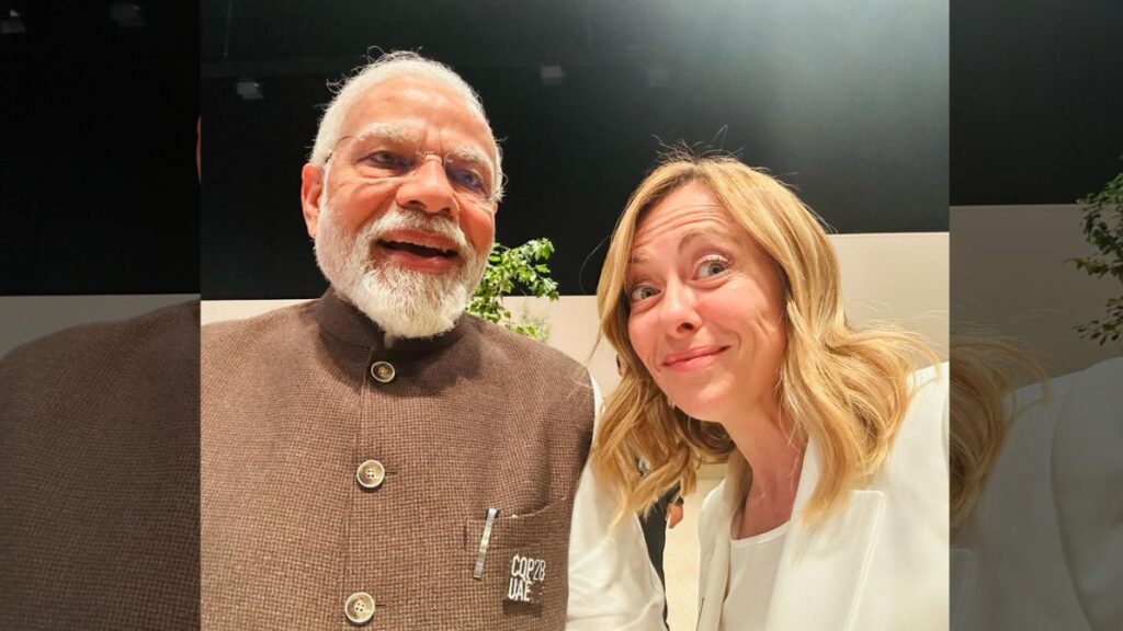 "Italian Prime Minister Giorgia Meloni and PM Modi's 'Melodi' Selfie