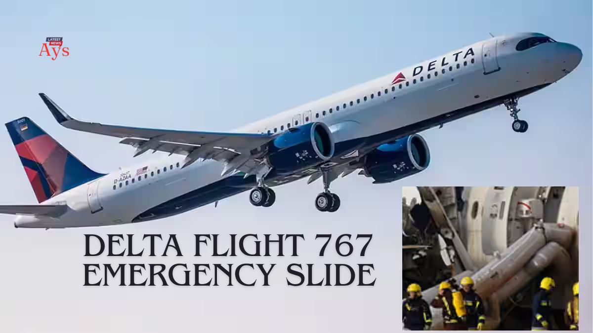 Delta Flight Emergency Slide, Flight 767